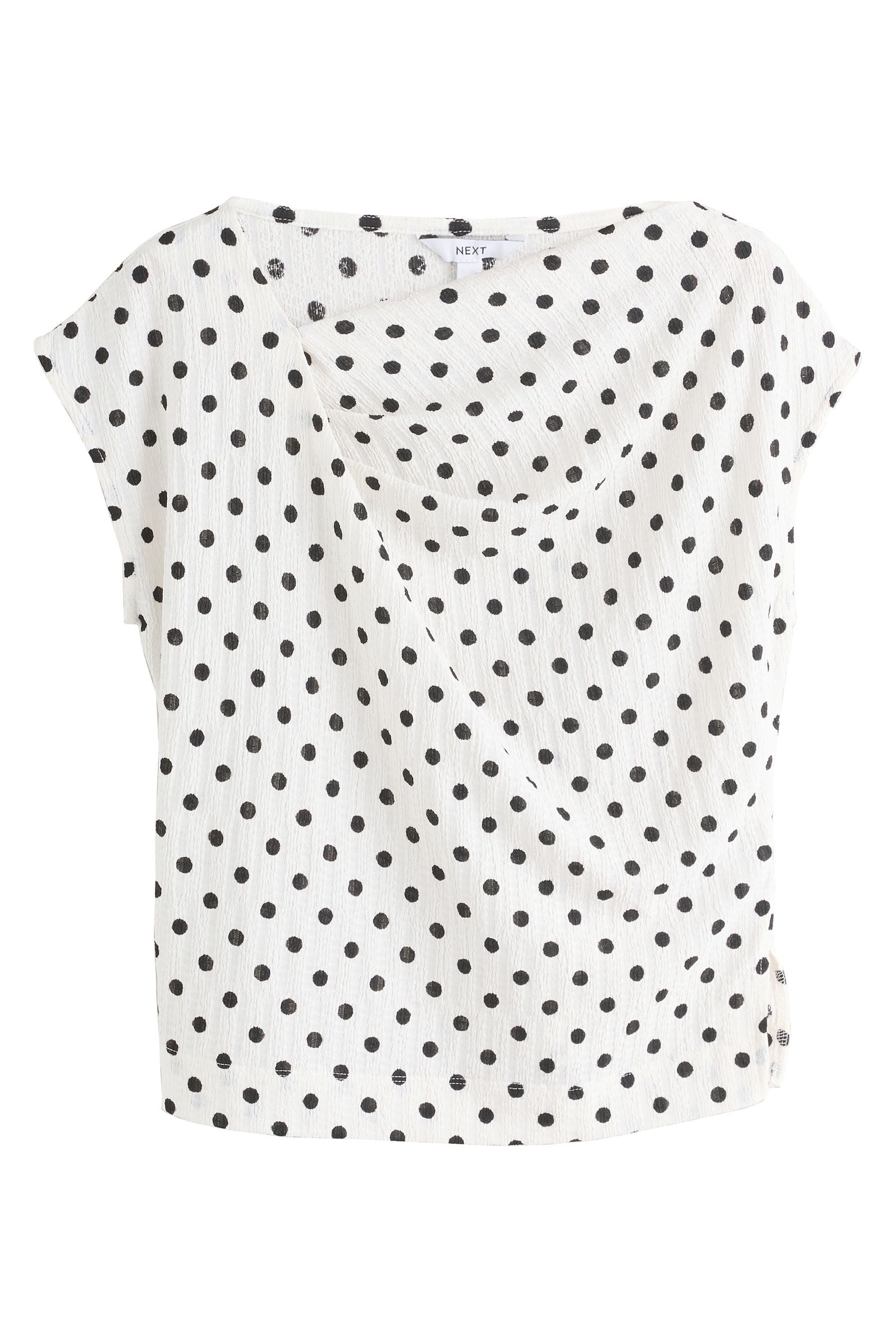 Ecru/Black Polka Dot