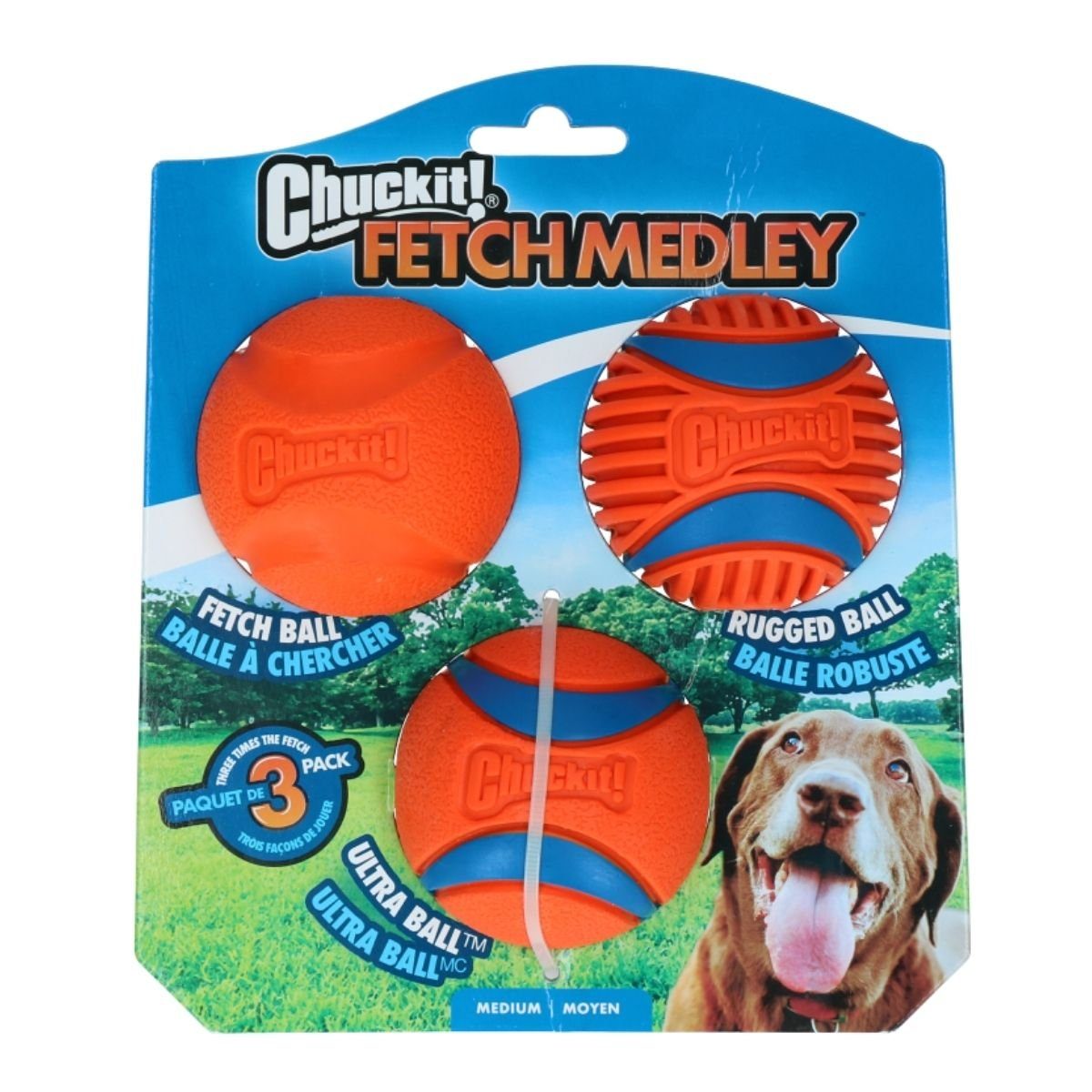 Chuckit Tierball Chuckit Fetch medley Gen3, (3-tlg)