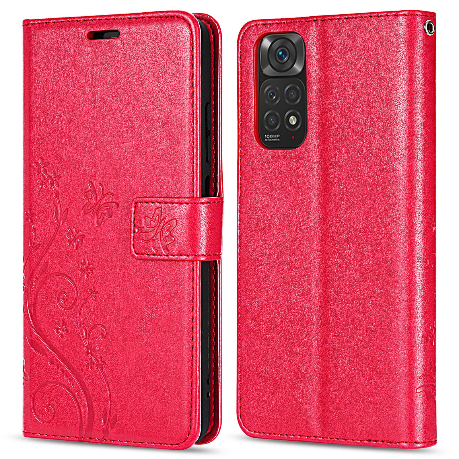 betterfon Handyhülle Handytasche für Xiaomi Redmi Note 11 / 11S 4G Schutzhülle Klapphülle, Bookstyle-Hülle: Magnetverschluss 3 Kartenfächer & Standfunktion
