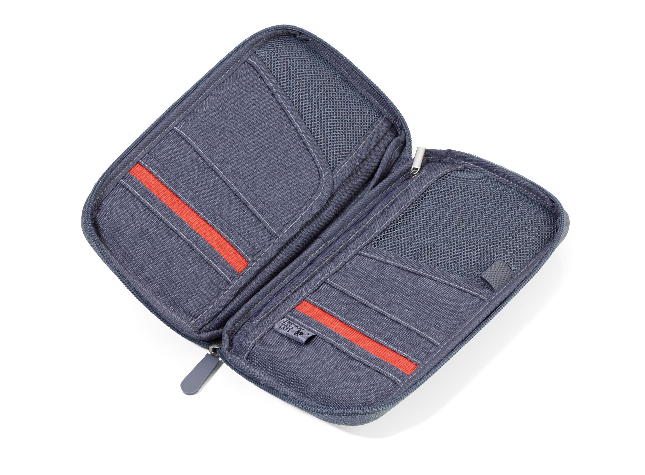 TROIKA Dokumententasche SAFE FLIGHT – Etui mit RFID-Schutz vor Datendiebstahl, 12 Fächer (1-tlg., 24,3 x 13,3 x 2,2 cm), für Reisepass, Tickets & Ausweise – Reißverschluss, Dokument Organizer