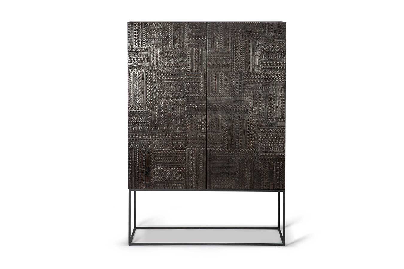 Ethnicraft Hochschrank Schrank Tabwa Teak massiv H 180 cm