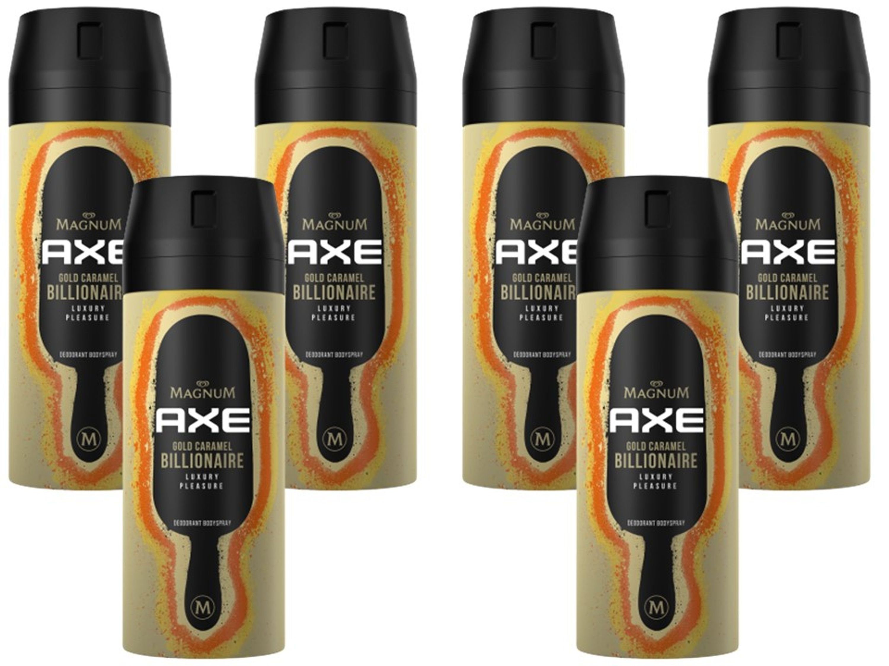 axe Deo-Set AXE Bodyspray Gold Billionaire 6x150ml Caramel Deo Edition Limited