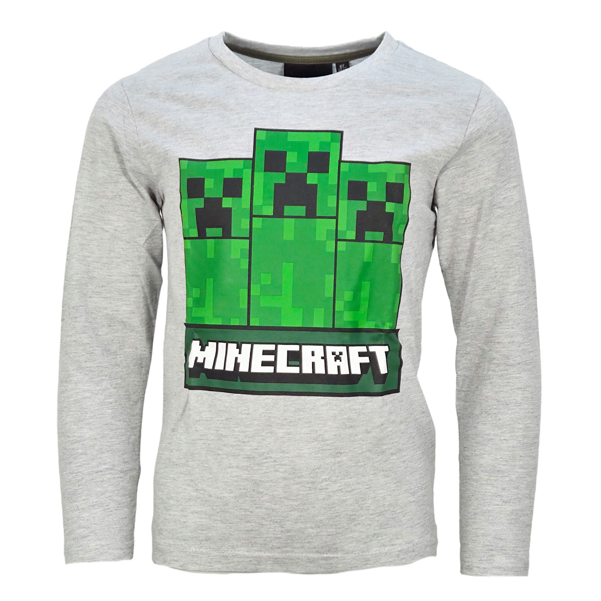 Langarmshirt Minecraft Creeper Gamer Kinder Jungen langarm Shirt Gr. 116-152