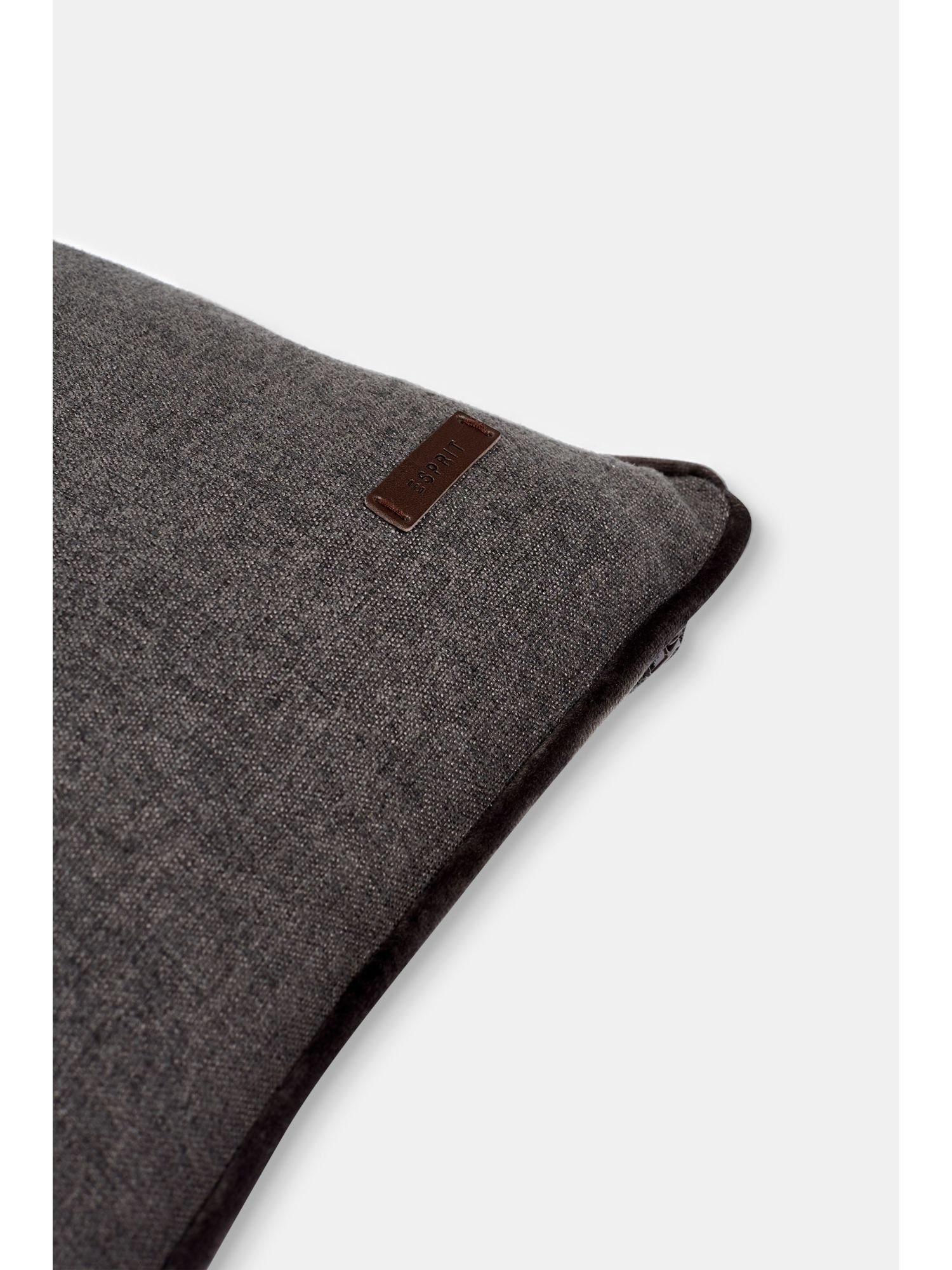 Esprit Samt-Paspelierung, Dekorative DARK GREY mit Kissenhülle Kissenhülle