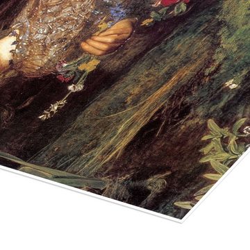 Posterlounge Poster Sir John Everett Millais, Ophelia (Detail), Malerei