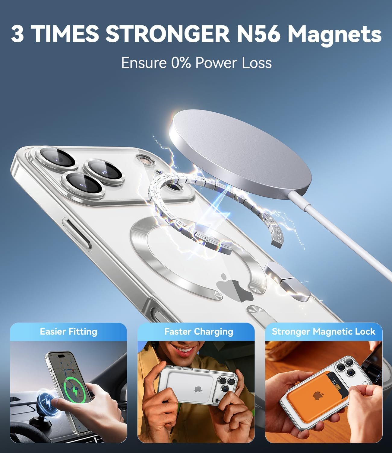 MSM Handyhülle Hülle + 2X Schutzglas für iPhone 17 Pro Max MagSafe Panzerfolie Titan