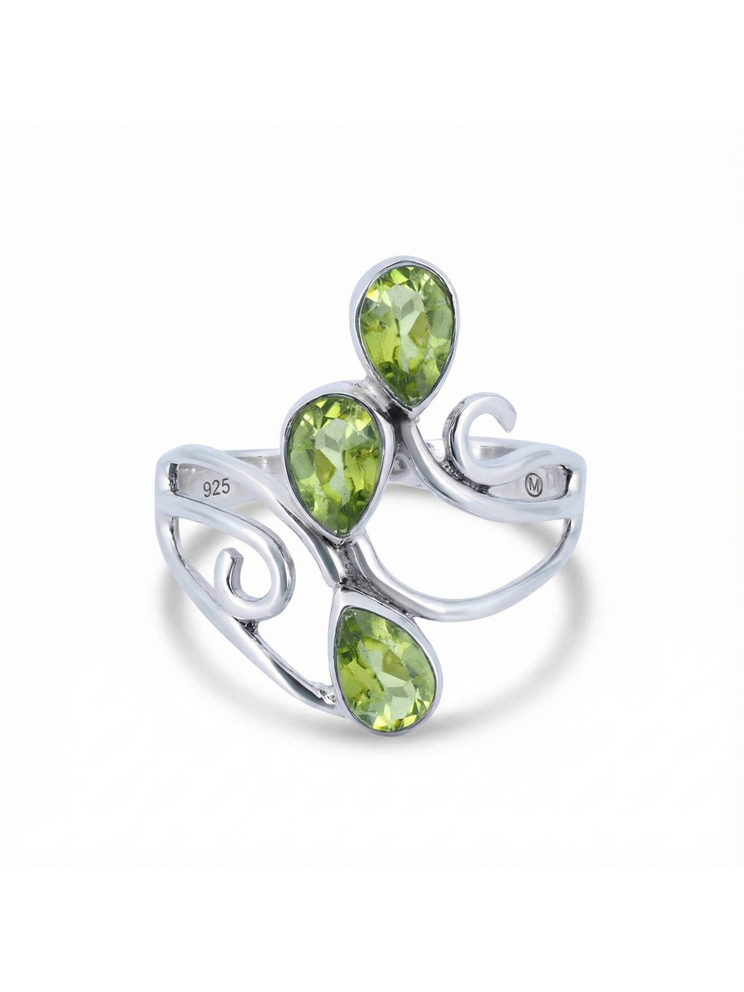 mantraroma Silberring SIDISTI aus 925 Silber mit Peridot (Ring mit Schmuckb günstig online kaufen