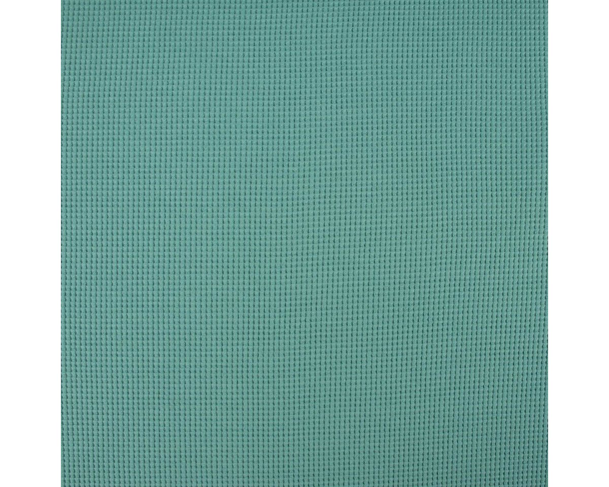 Thumbnail - SCHÖNER LEBEN. Stoff Organic Bio Waffeljersey Waffelstrick uni dunkel mint 1,45m Breite, allergikergeeignet