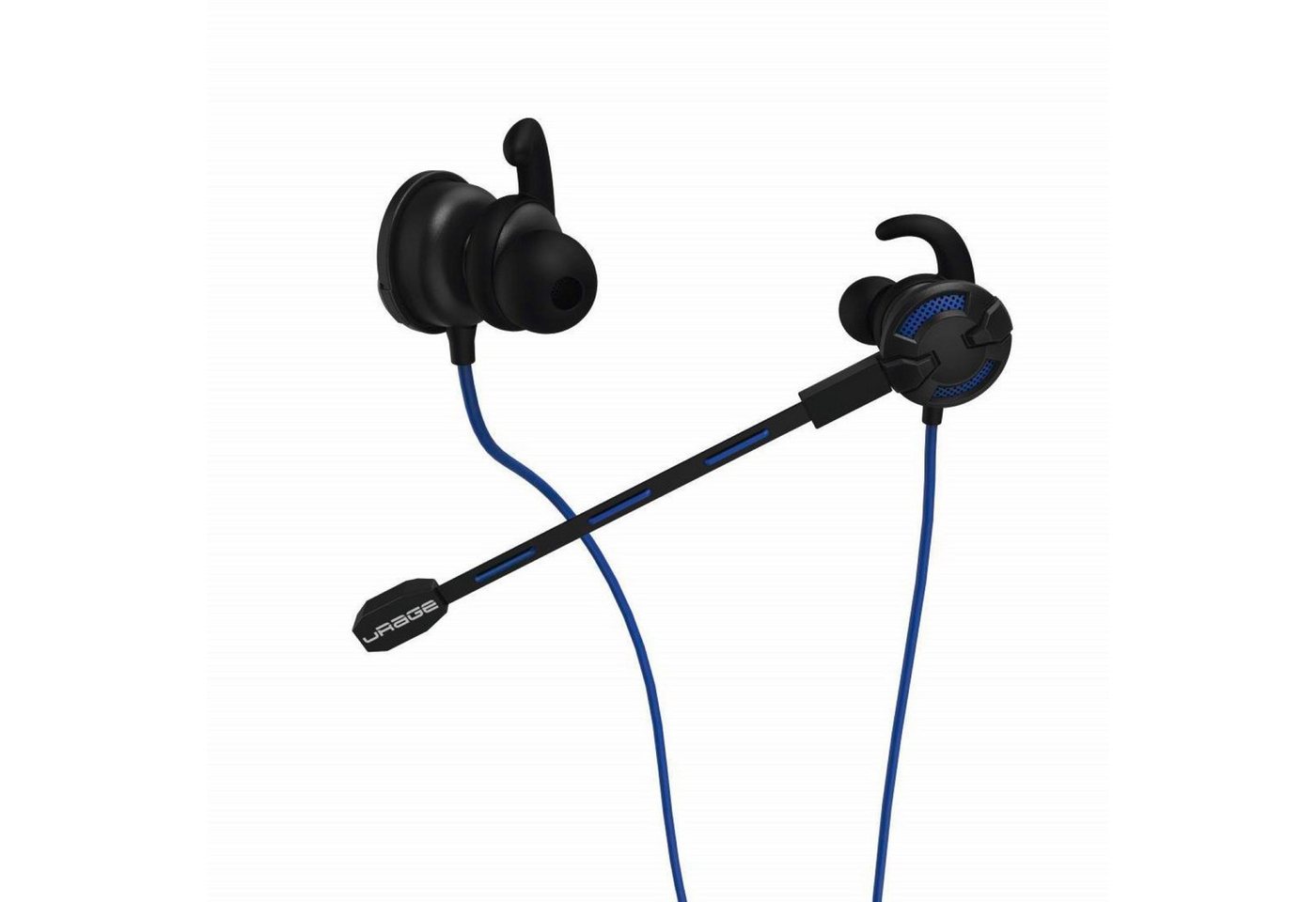uRage Gaming Headset ChatZ Kopfhörer Buds Headset (Rufannahmetaste, Lautstärkenreglung, abnehmbares Mikrofon, etc., kabelgebunden, 3,5mm Klinke, Mikrofon + Fernbedienung, In-Ear, für PC PS5 PS4 etc)