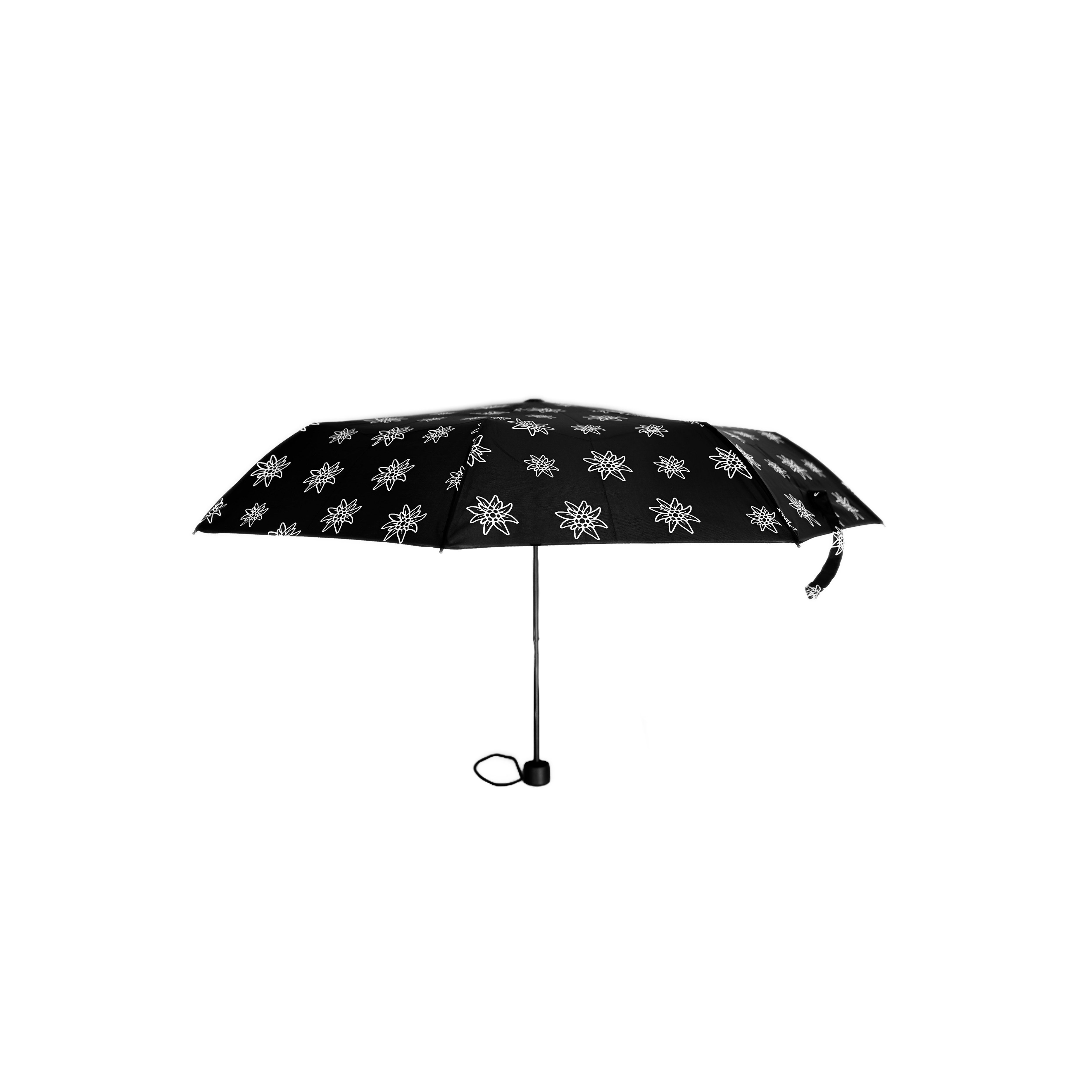 Susino Taschenregenschirm mit Schutzhülle & Blumenmuster - farbenfroh & wetterfest