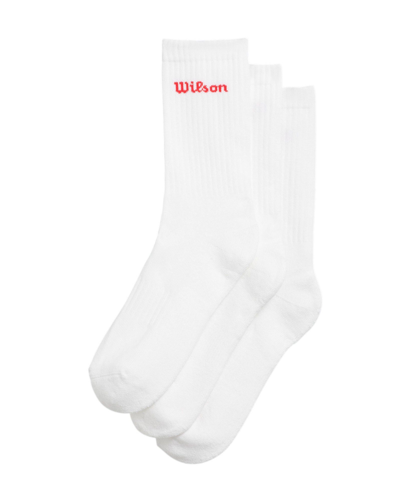 Tennissocken Crew Logo weiss Herren - 3 Paar