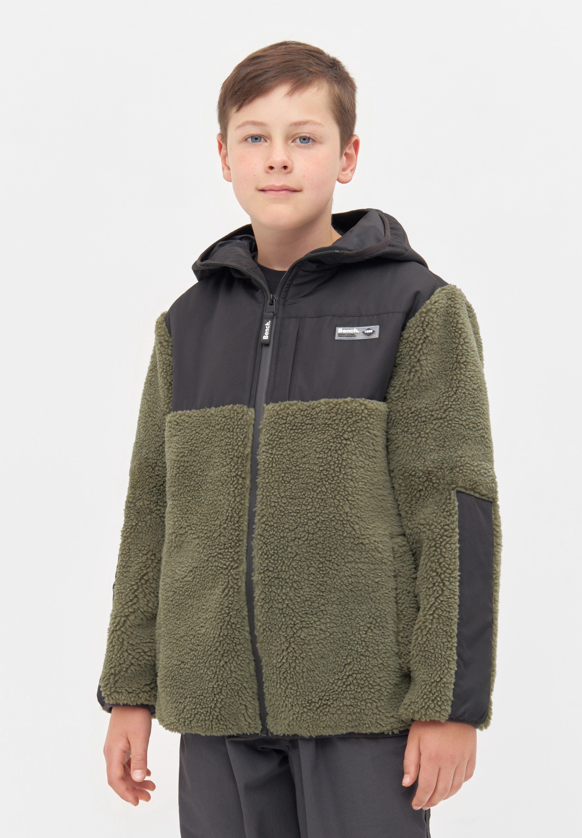 Bench. Fleecejacke WALKEN B Absolutes Must-Have LT KHAKI / BLACK