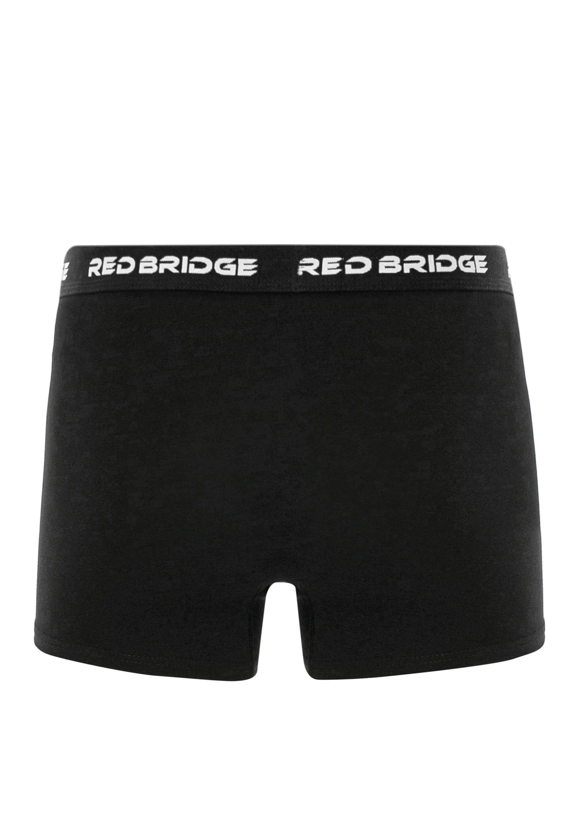 Boxershorts Herren RedBridge Bridge (Spar-Pack, Packung Schwarz Red Premium 6er-Pack) Boxershorts Qualität 6er