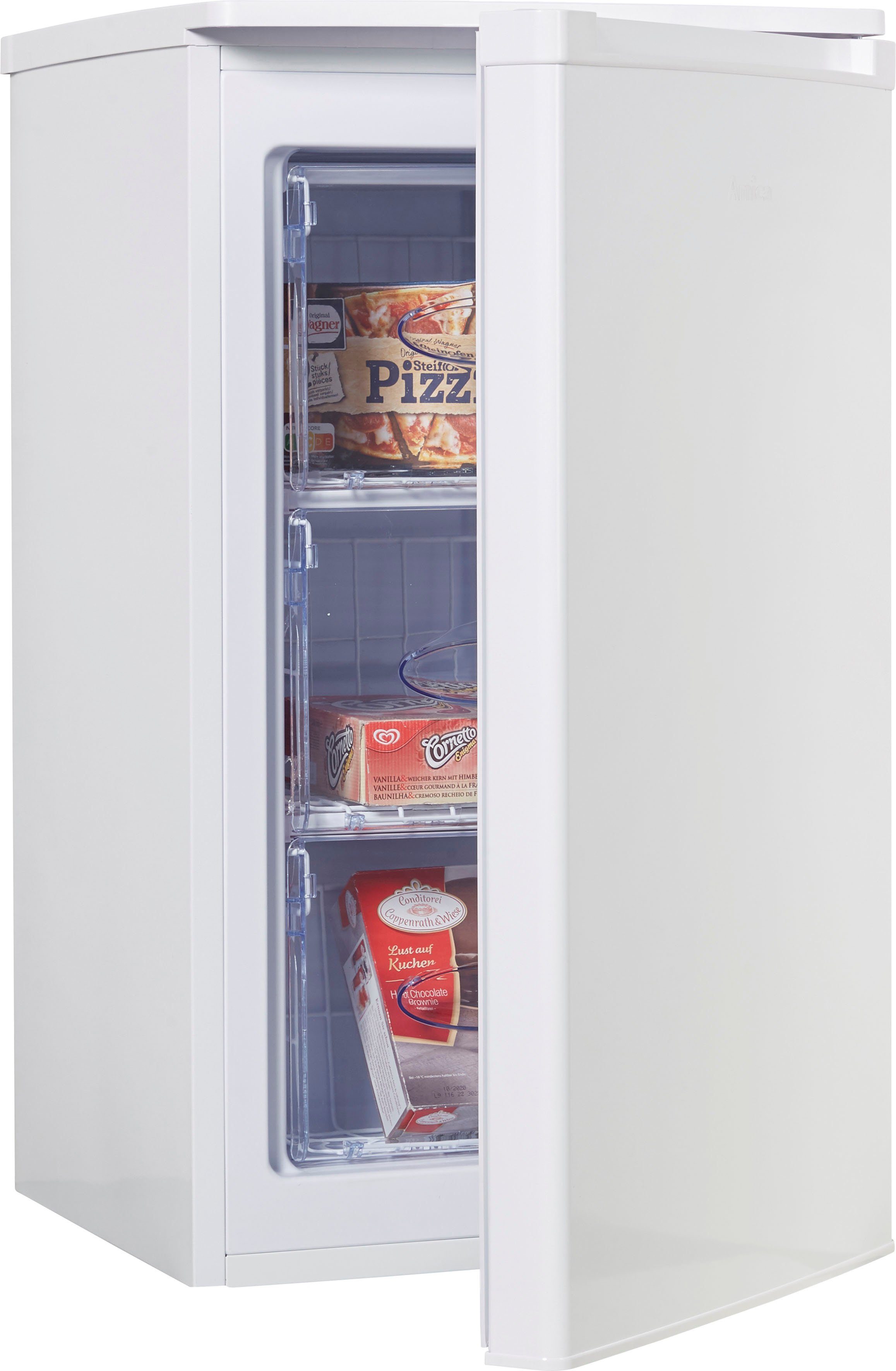 preisreduktion Amica Gefrierschrank GS15496W, 85 cm cm hoch, breit, 48 Zubehör: Eiswürfelbehälter