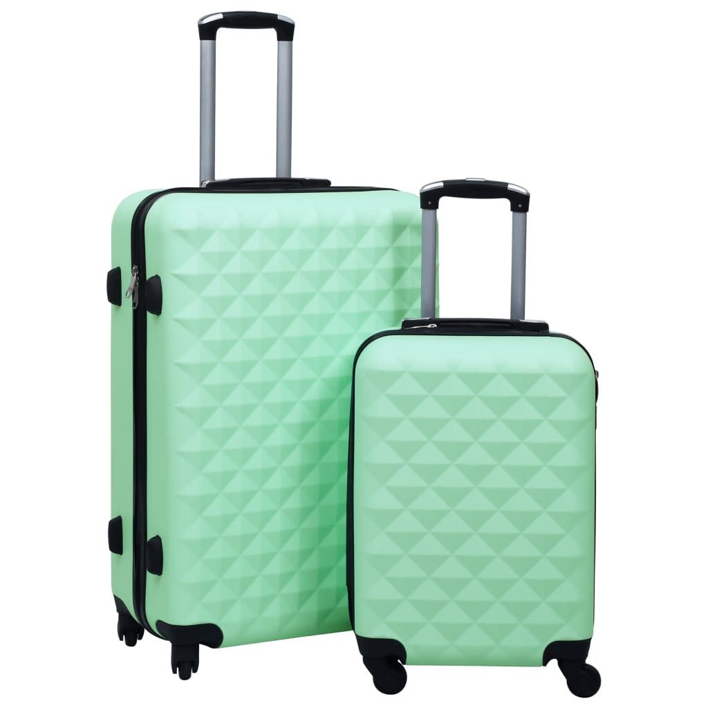 vidaXL Trolley Hartschalen Trolley-Set 2 Stk Minzgrün ABS Kunststoff Koffer Prisma 4