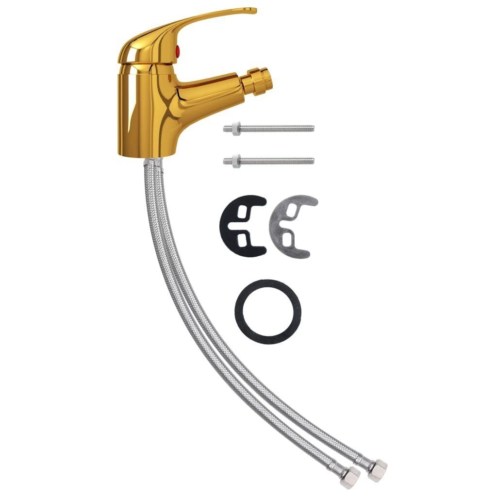 vidaXL Wannenarmatur Badezimmer Bidet Mischbatterie Golden günstig online kaufen