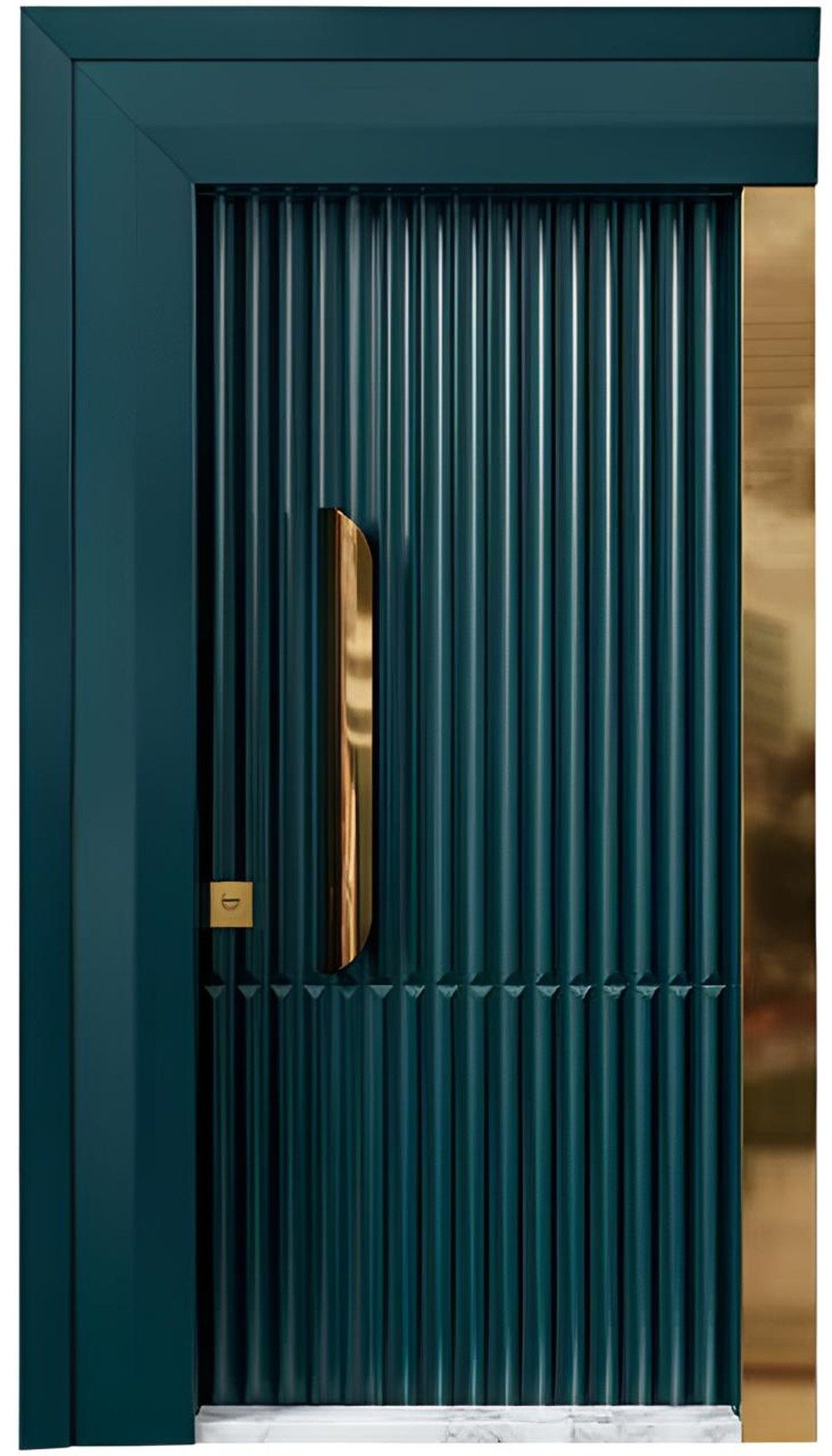 JVmoebel Haustür Dunkelgrüne Eingangstür Metall Sicherheitstüren, Made in Europa