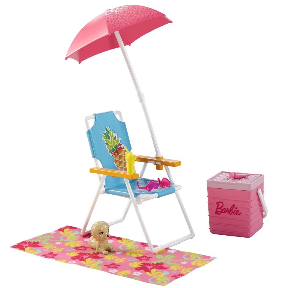 Mattel® Puppenhausmöbel Strand-Ausflug Set & Zubehör Barbie Mattel DVX49  Outdoor Garten-Möbel