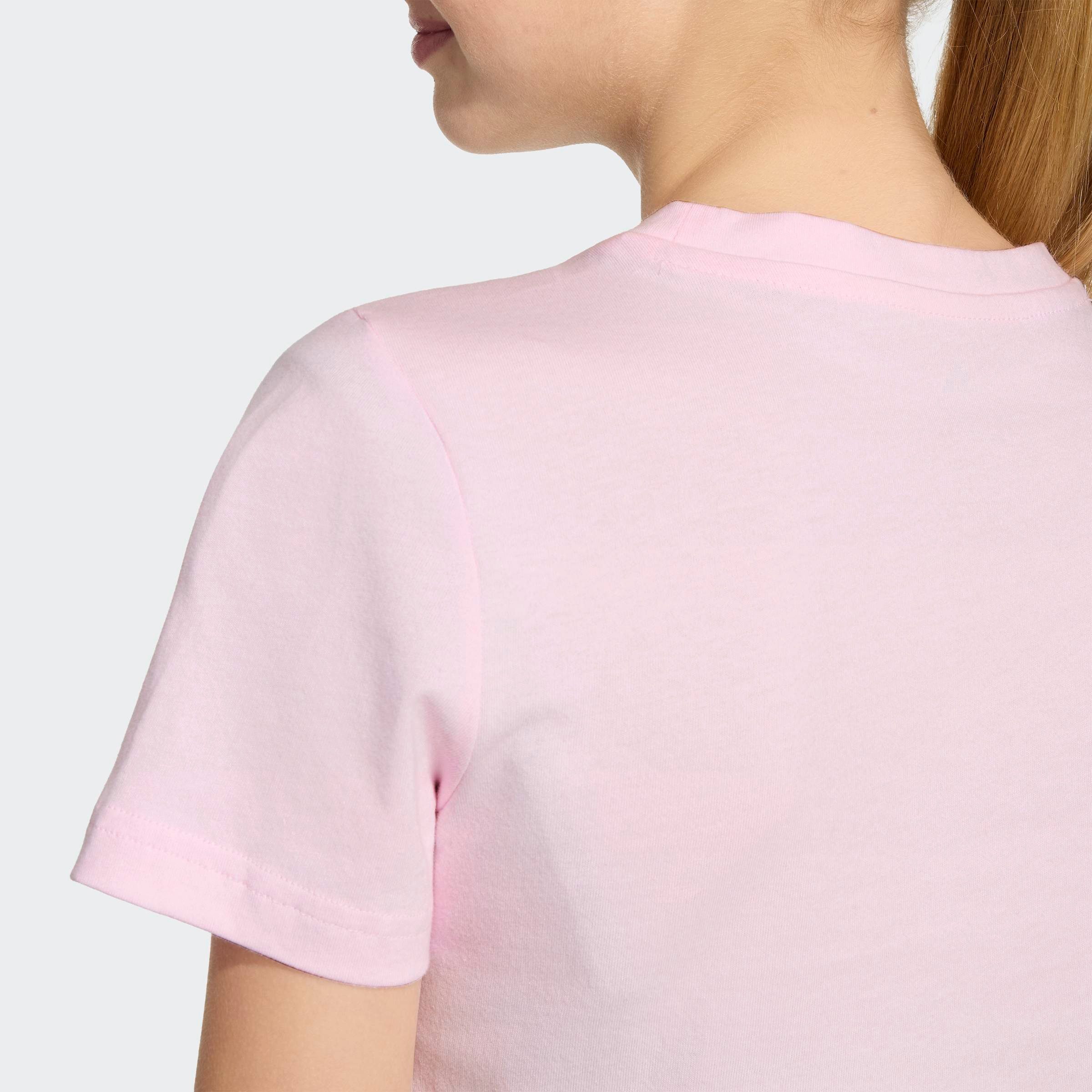 adidas Sportswear T-Shirt JG SATIN TEE für Kinder, mit Rundhalsausschnitt, ohne Verschluss, aus Baumwolle
