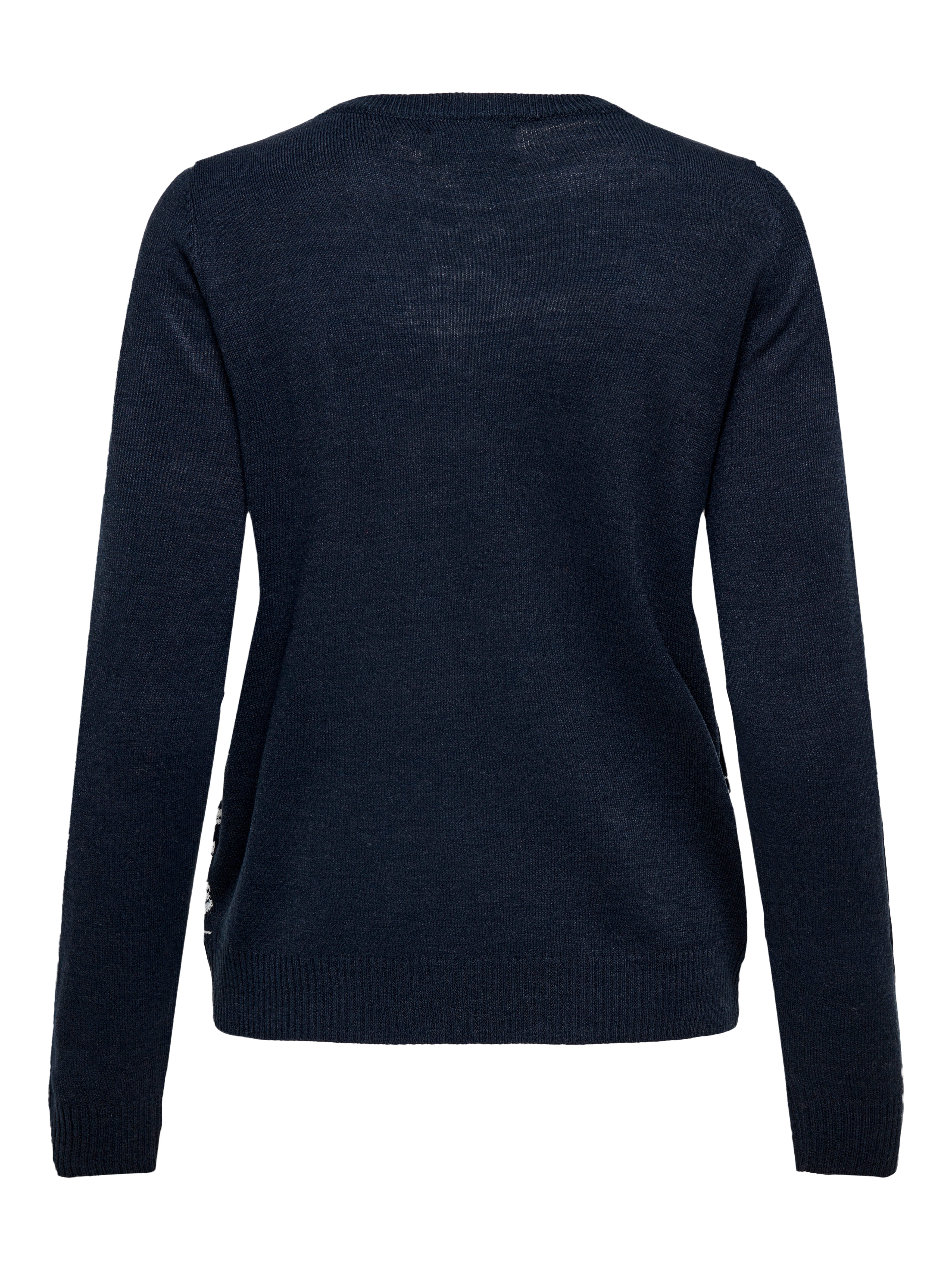 ONLY Weihnachtspullover ONLXMAS LS O-NECK MIX DETAIL BOX KNT