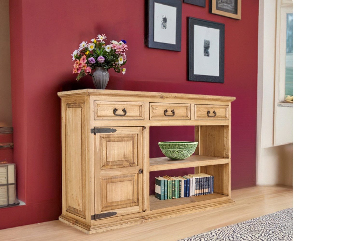 1a Direktimport Mehrzweckschrank Original Mexico Мебель - Pinie Massivholz - Sideboard Schrank - Landhau