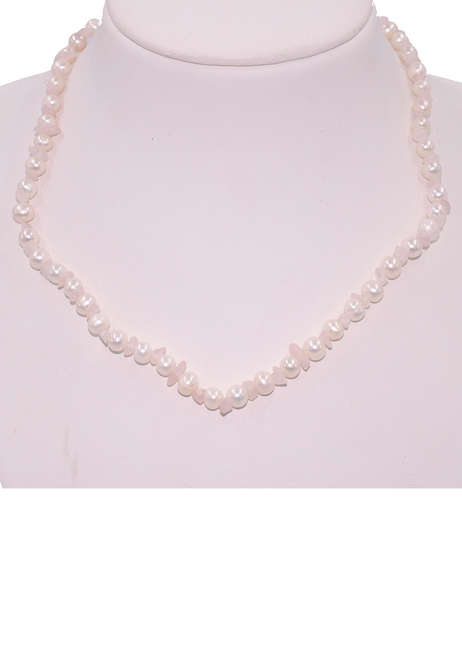 Firetti Perlenkette Schmuck Geschenk Halsschmuck Halskette Perle, zu Kleid, Shirt, Jeans, Sneaker! Anlass Geburtstag Weihnachten gelbgoldfarben-rosa-mehrfarbig-weiß
