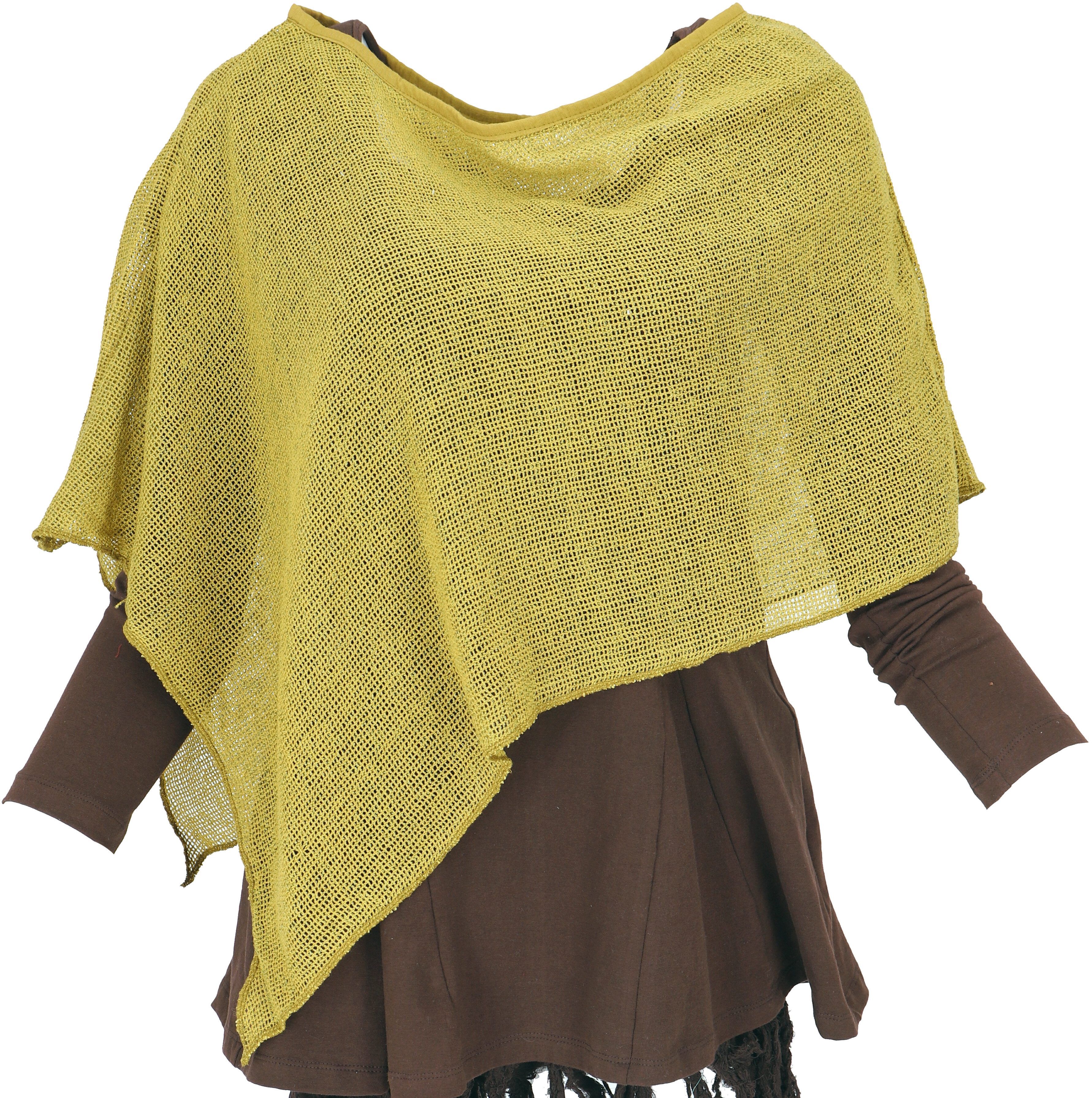 Guru-Shop Langjacke Goa Poncho, Sommerponcho, Festival Poncho, Pixi..