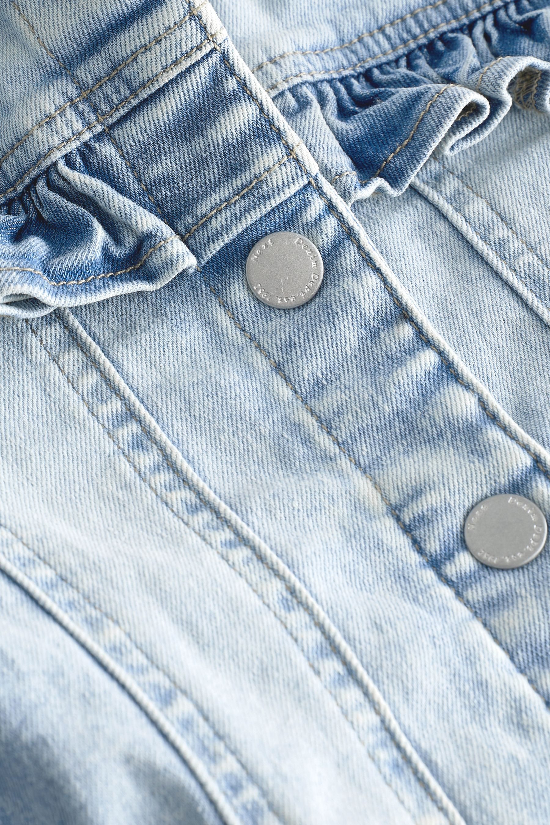 Next Jeansjacke Jeansjacke mit Rüschen (1-St)