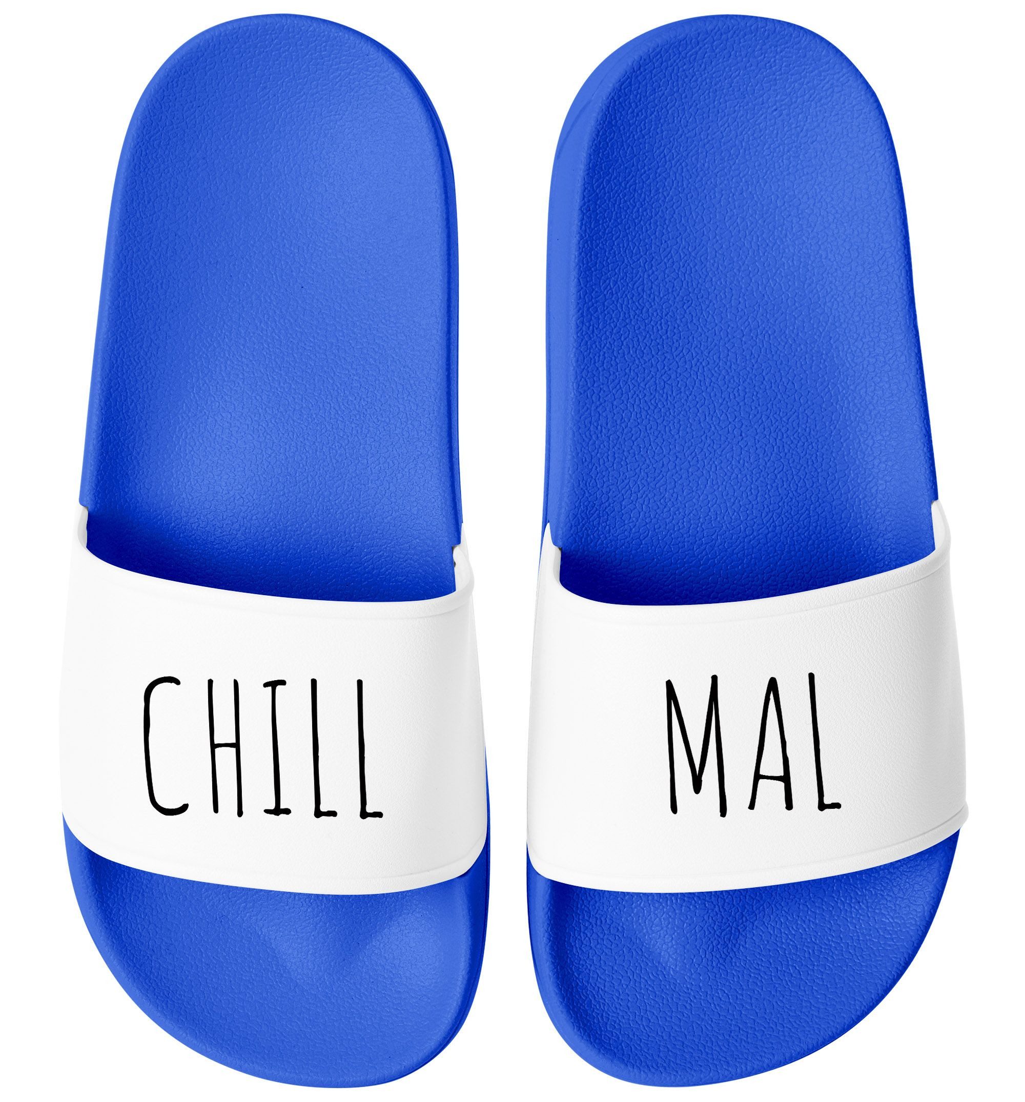 MoonWorks Badeschlappen mit Spruch Lustig Chill günstig online kaufen