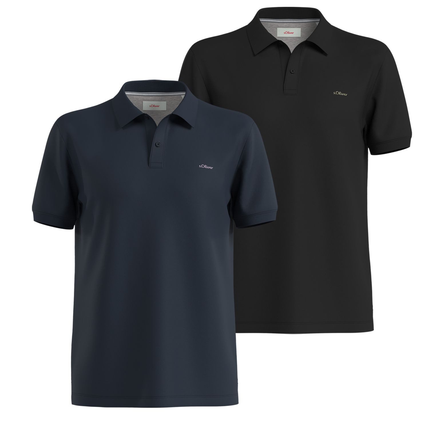 s.Oliver Poloshirt Poloshirt kurzarm, Piqué, Kragen, Knöpfe