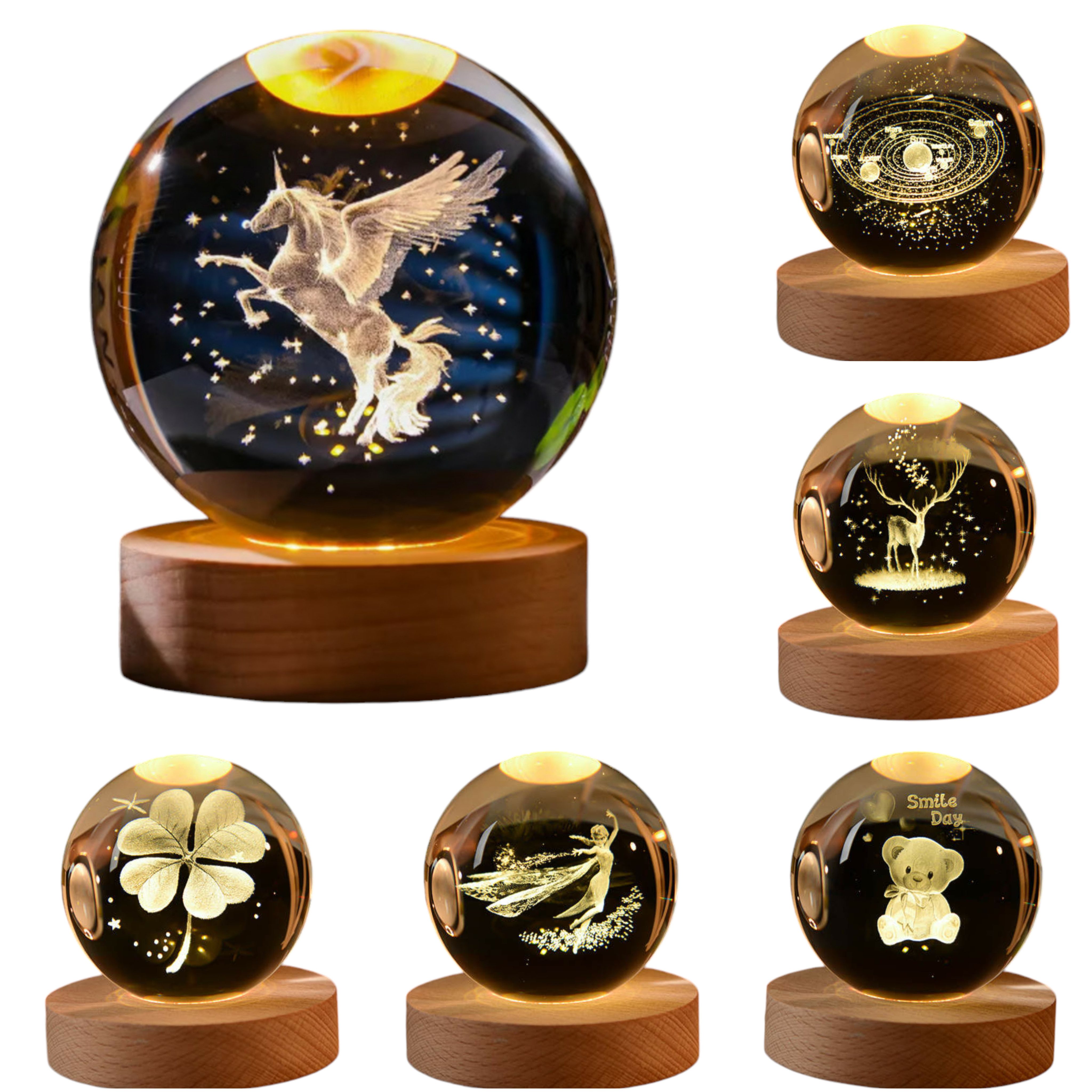 Little Lorien Nachtlicht Kristall 3D Nachtlicht für Kinder Mädchen und Jung günstig online kaufen