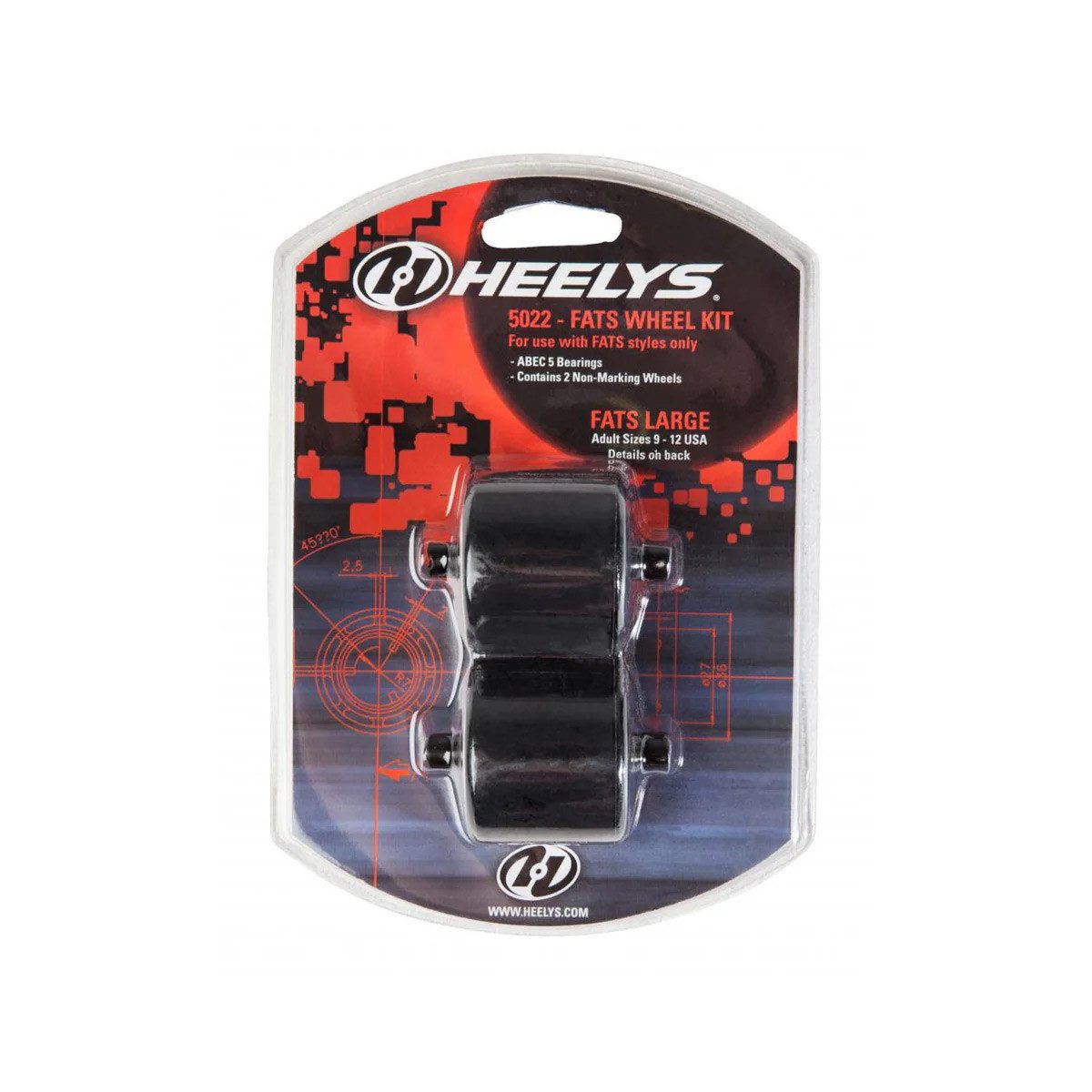 Heelys Rollschuhe Ersatzrollen Fat Wheels, Ersatzrollen (für Modelle mit 1 Rolle pro Schuh)