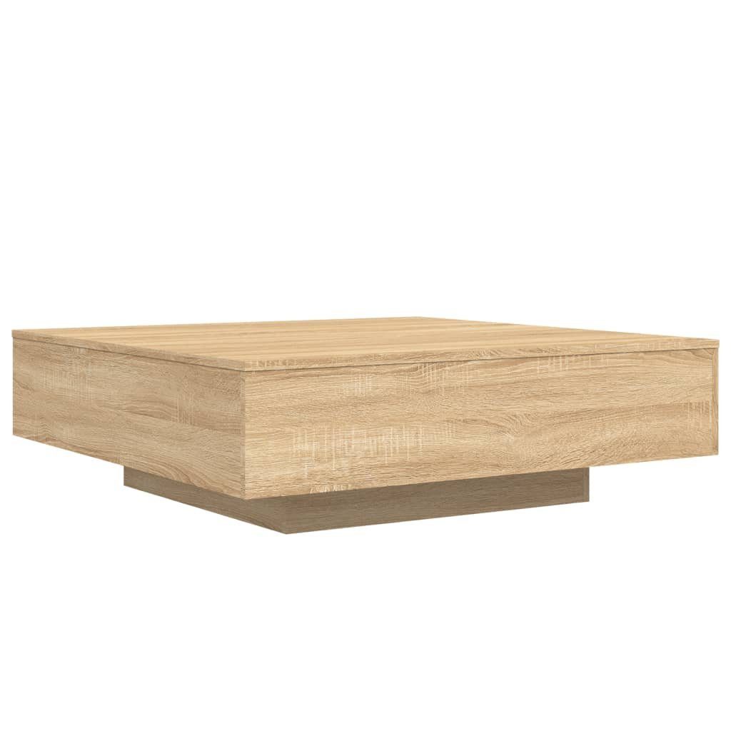 vidaXL Couchtisch 100 x 100 x 31 cm Couchtisch mit LED Leuchten Sonoma Eiche 100x100x31
