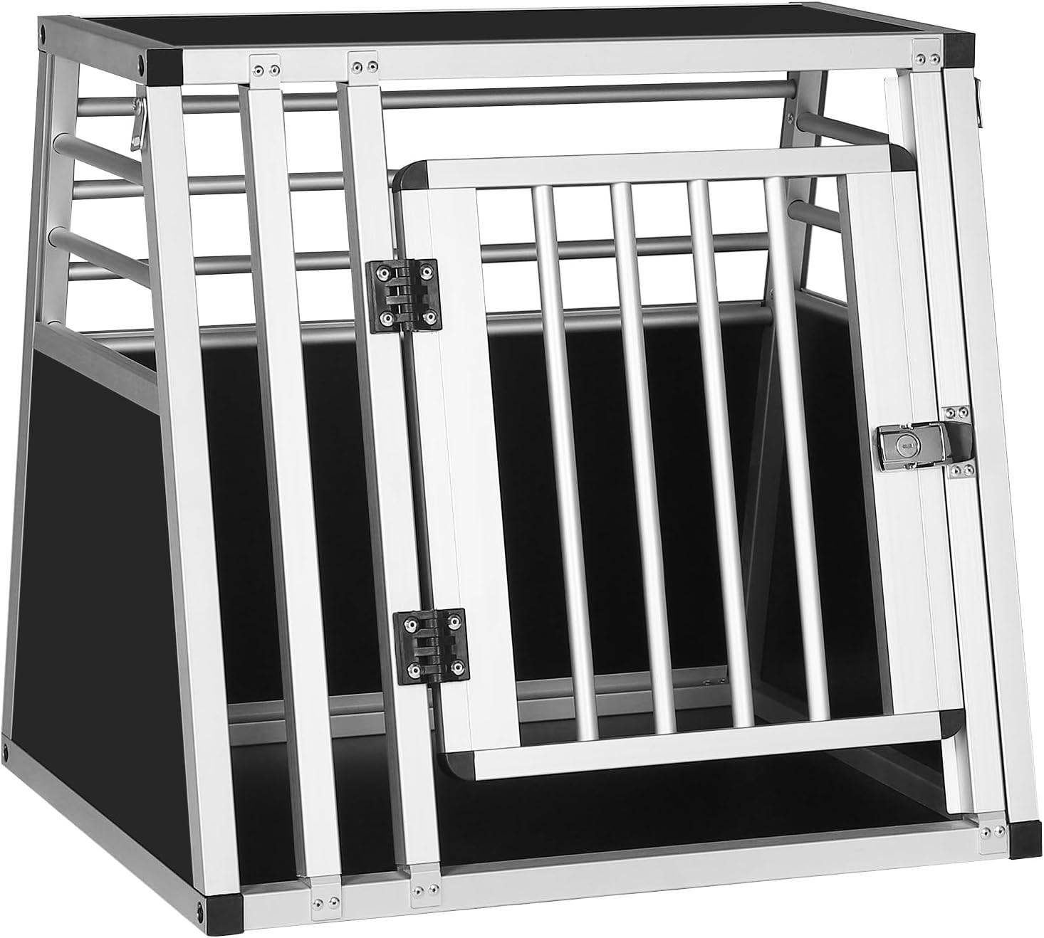 EUGAD Hunde-Transportbox, Reisebox Autobox für kleine Hunde, B60xH55xT50 cm