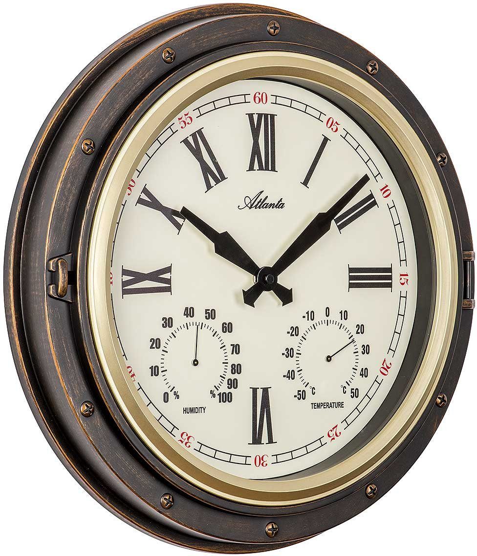 Atlanta Wanduhr klassische Wanduhr, auch für den Außenbereich geeignet Atlanta: 4546