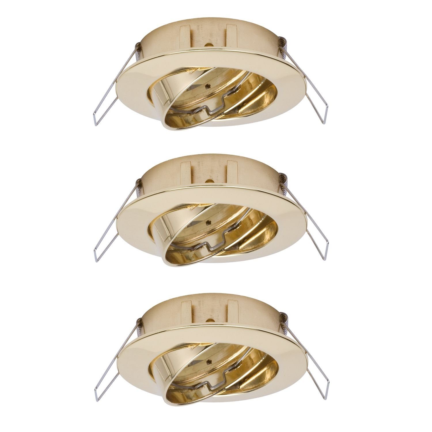 51mm Gold, 3er 3er Paulmann Premium Premium Paulmann Spot-Set Einbauleuchte 51mm 2easy Paulmann Gold 2easy schwenkbar Einbauleuchte Einbauleuchte schwenkbar Spot-Set