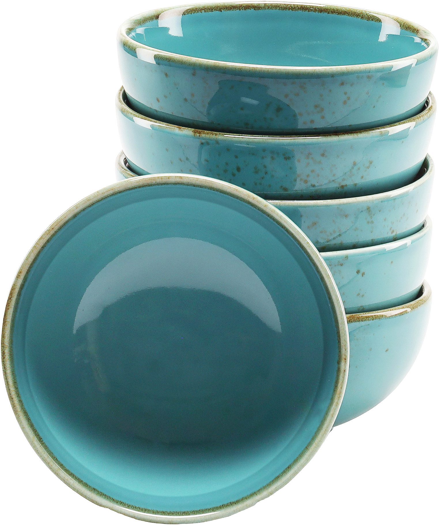 CreaTable Dipschale NATURE COLLECTION, Steinzeug, (Set, 6-tlg), Snackschale, Ø 11,5 cm