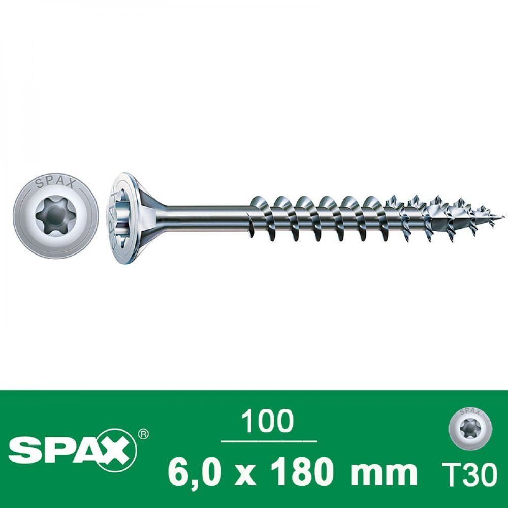 SPAX Spanplattenschraube Spax Senkkopf TX Wirox 6x180 mm 100 St/Box