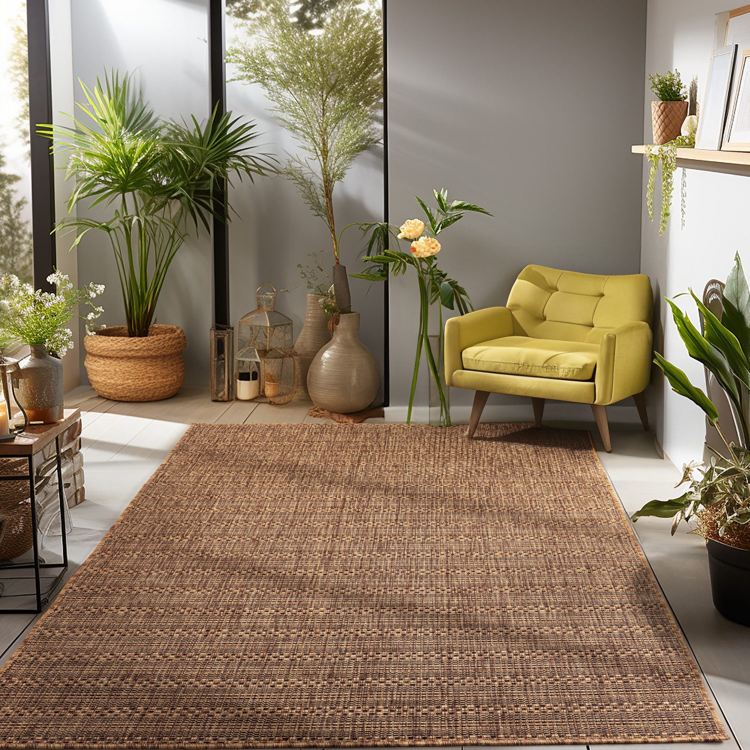 Produktbild von FRAAI | Home & Living Balkonteppich - Sierra Border Creme Beige