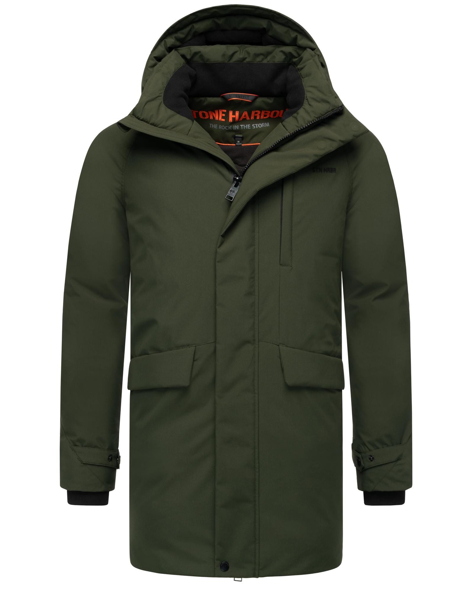 Stone Harbour Wintermantel Emriis XX Warmer Herren Mantel mit Magnet-Knöpfen