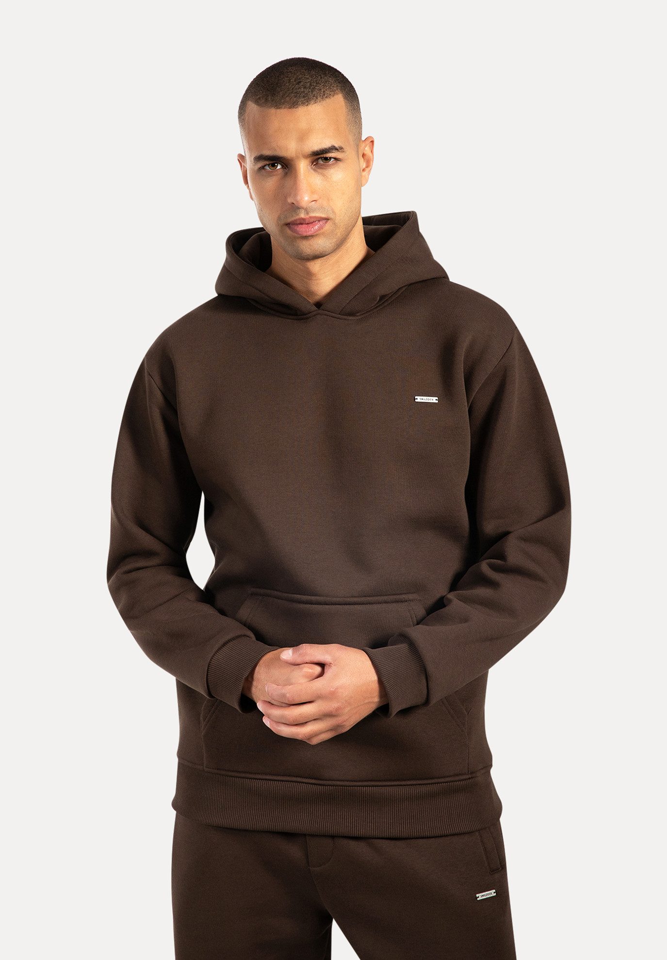 Smilodox Hoodie Ilyas, Regular Fit Kapuzen Pullover, weicher Stoff, Metallabel hochwertig & komfortabel vielseitiges Sweatshirt Bündchen Sport Alltag