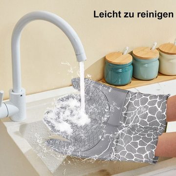 autolock Topflappen Ofenhandschuhe, rutschfestes und hitzebeständiges Silikon 1 Paar