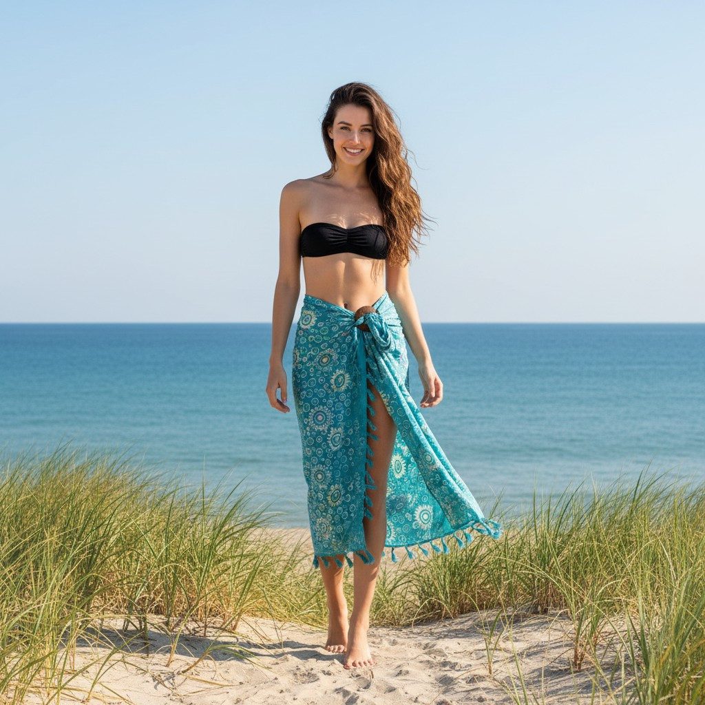 Guru-Shop Sarong Bali Batik Sarongkleid, Wickelrock, Sarong,.. – Bild 3 von 5