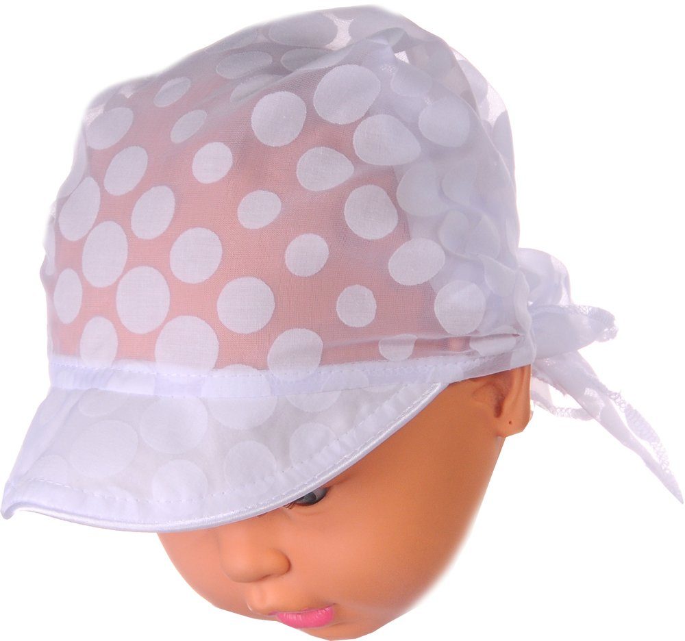 La Bortini Kopftuch Kopftuch Baby Kinder Weiß zum Binden Bandana Tuch mit Schirm
