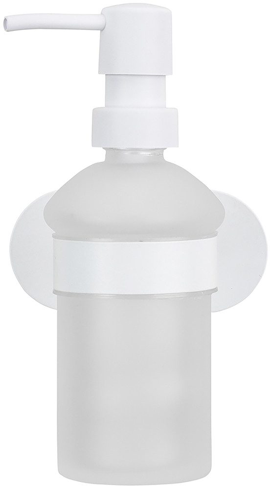 WENKO Seifenspender Turbo-Loc® Modell Orea, Befestigen ohne Bohren, Edelstahl-Halterung, 200 ml