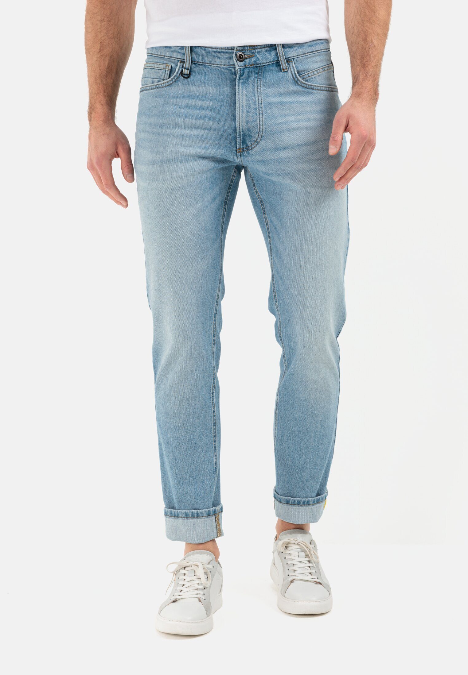 Camel Active Herren Jeans Relaxed Fit – Bequeme Stretch-Denim Mit Used-Look