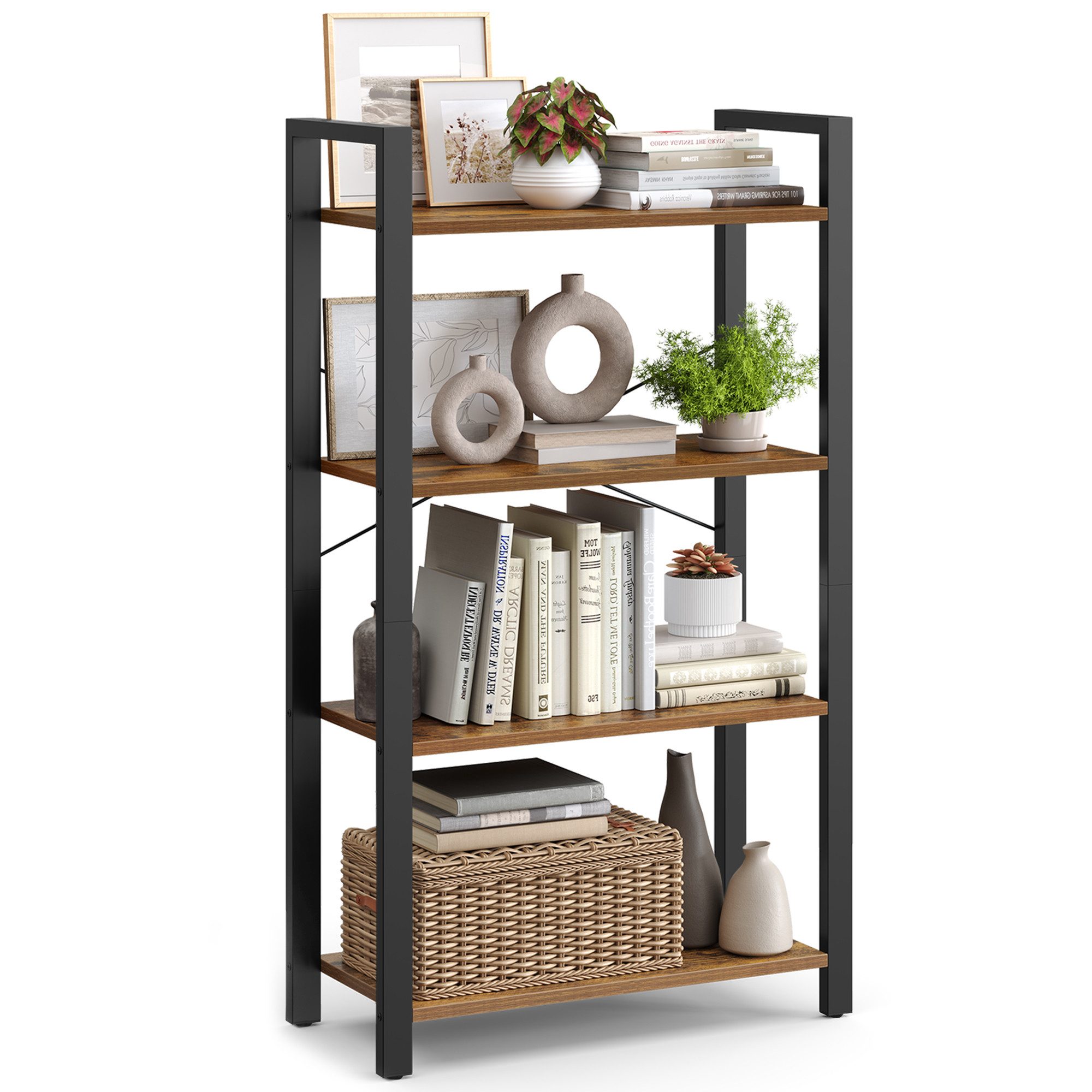 VASAGLE Bücherregal, Standregal, 120/153/186 cm, mit günstig online kaufen