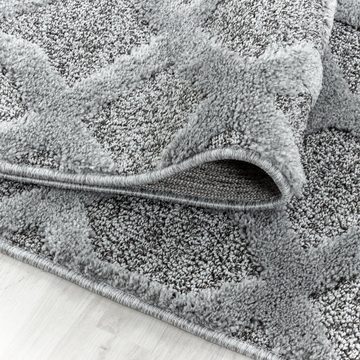 Hochflor-Teppich für Wohnzimmer und Schlafzimmer Geometrisches Design, Stilvoll Günstig, Rund, Höhe: 20 mm