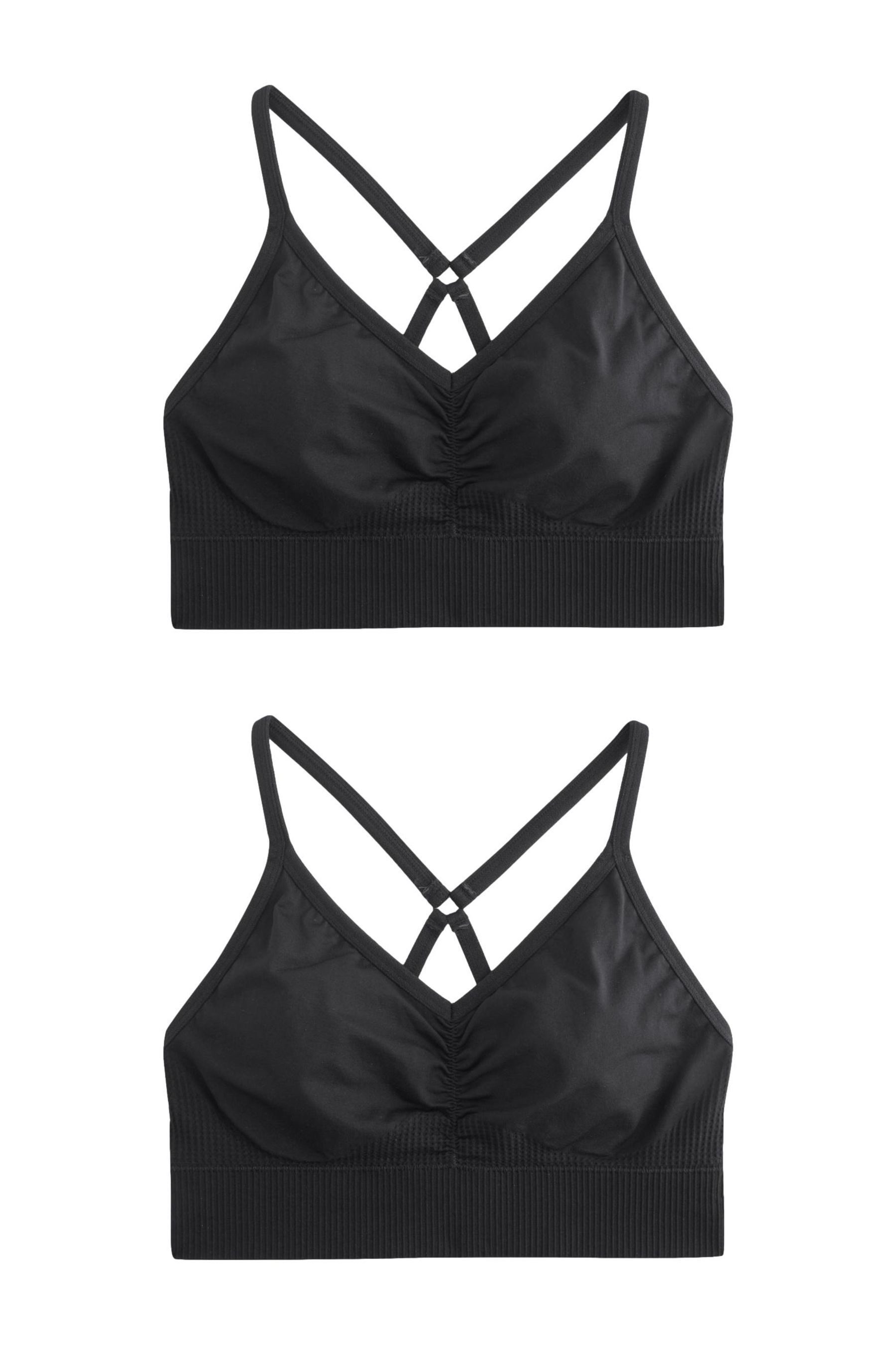 Set: Sport-BH Nahtloser Sport-BH mit Trägern, 2er-Pack