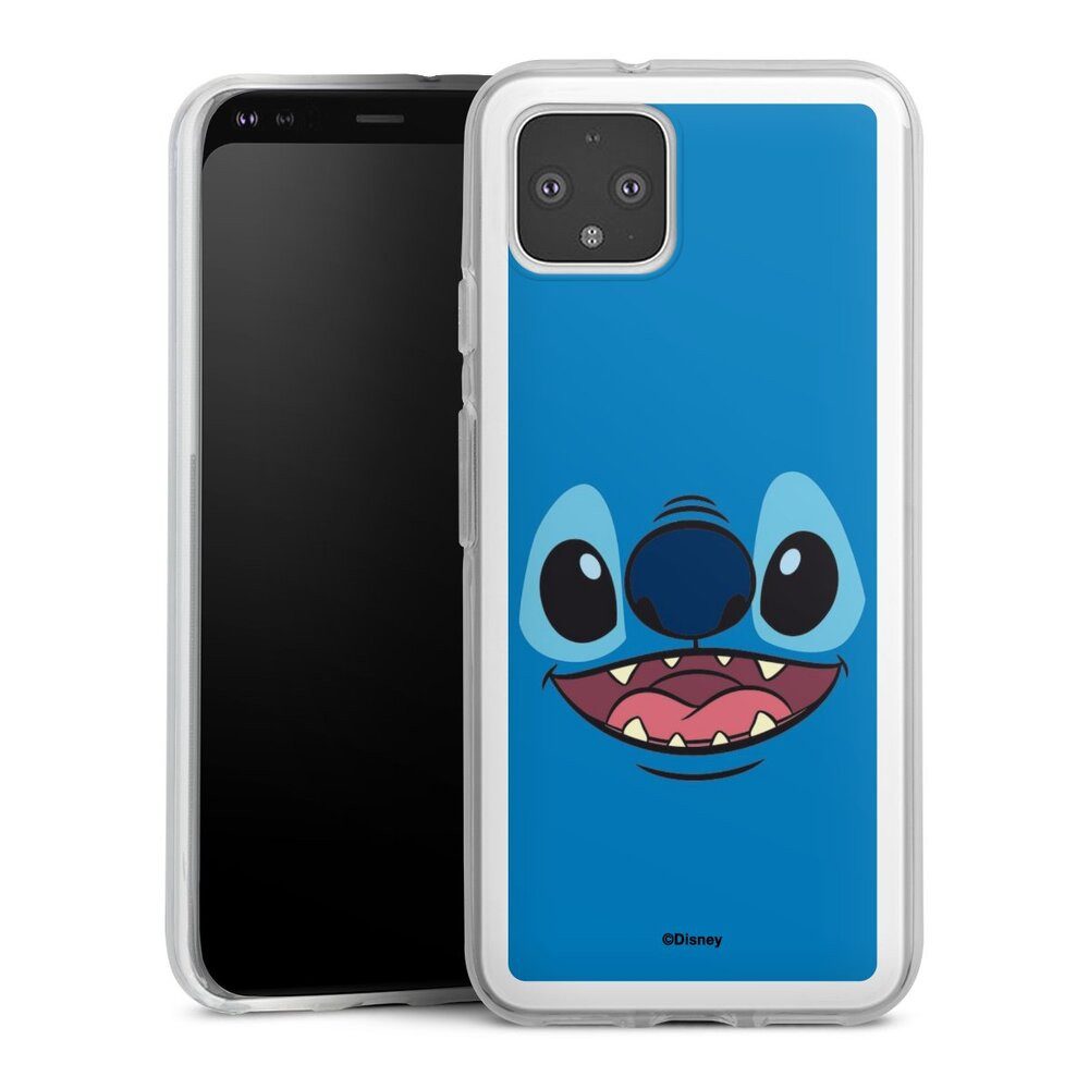 DeinDesign Handyhülle Lilo & Stitch Disney Offizielles Lizenzprodukt Stitch Closeup, Google Pixel 4 Silikon Hülle Bumper Case Handy Schutzhülle